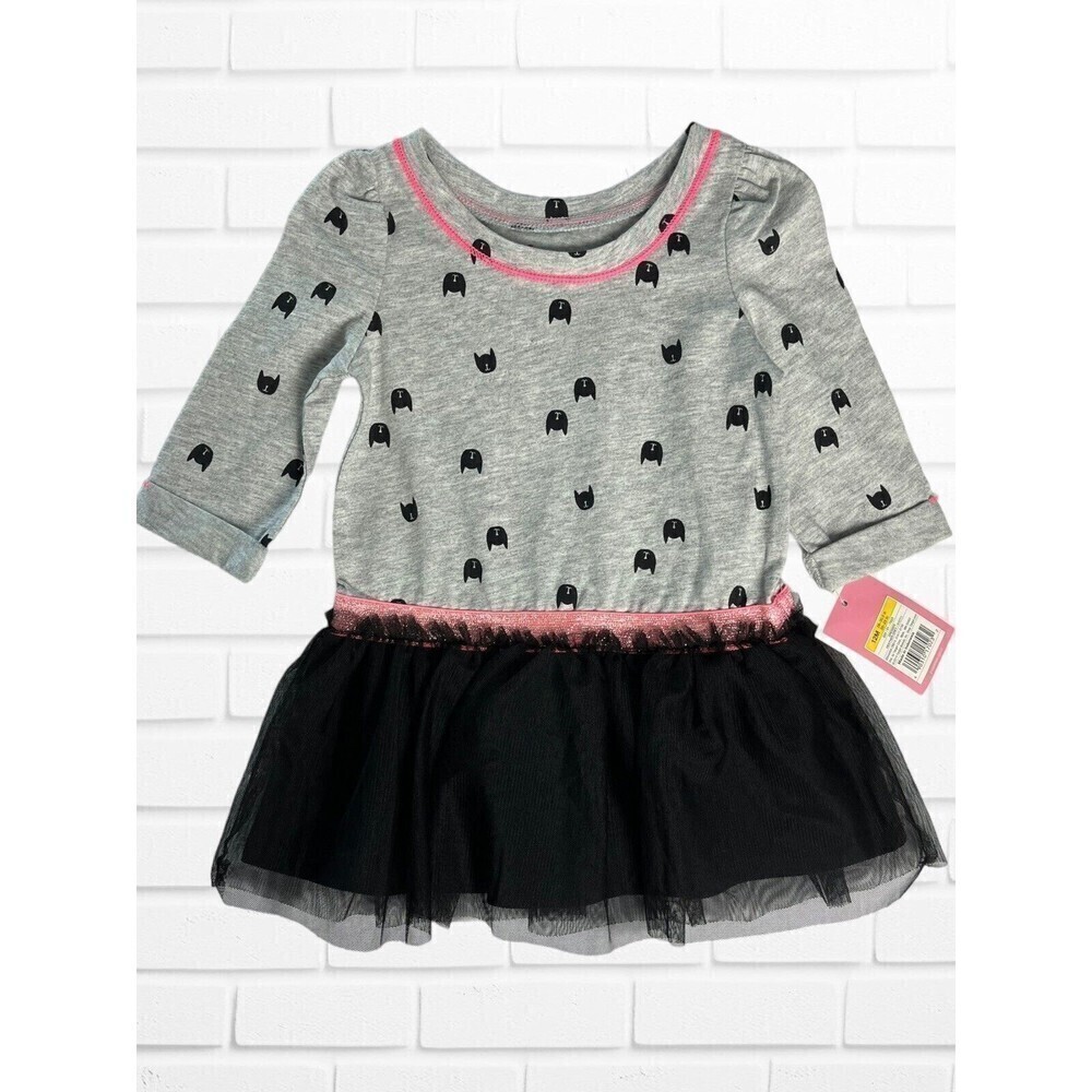 Girls Halloween Dress Size 12M Circo NEW Black Cats Tulle Tutu Skirt